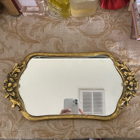 Mirror | Urban Outfitters Mirror + Golden Floral Mirror - Picture 1 of 6